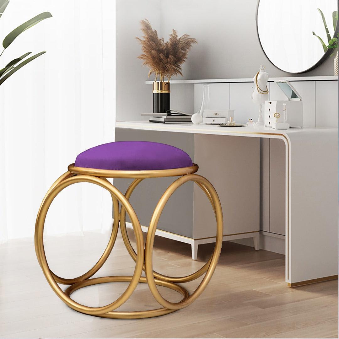 Round stool 1 Seater With Steel Stand -366 - 92Bedding