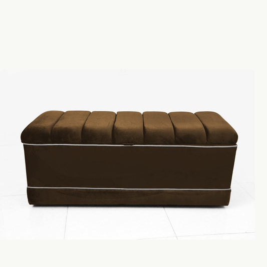Luxury 3 Seater Velvet Ottoman Storage Box -959 - 92Bedding
