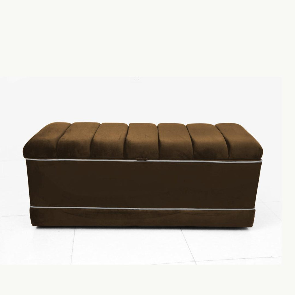 Luxury 3 Seater Velvet Ottoman Storage Box -959 - 92Bedding