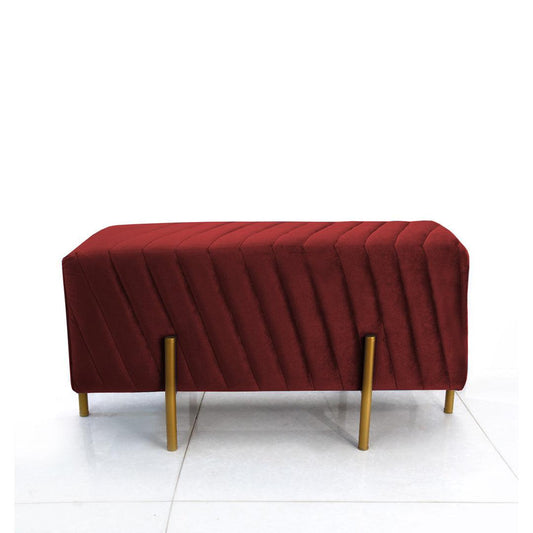 2 Seater Luxury Velvet Steel Stool-928 - 92Bedding