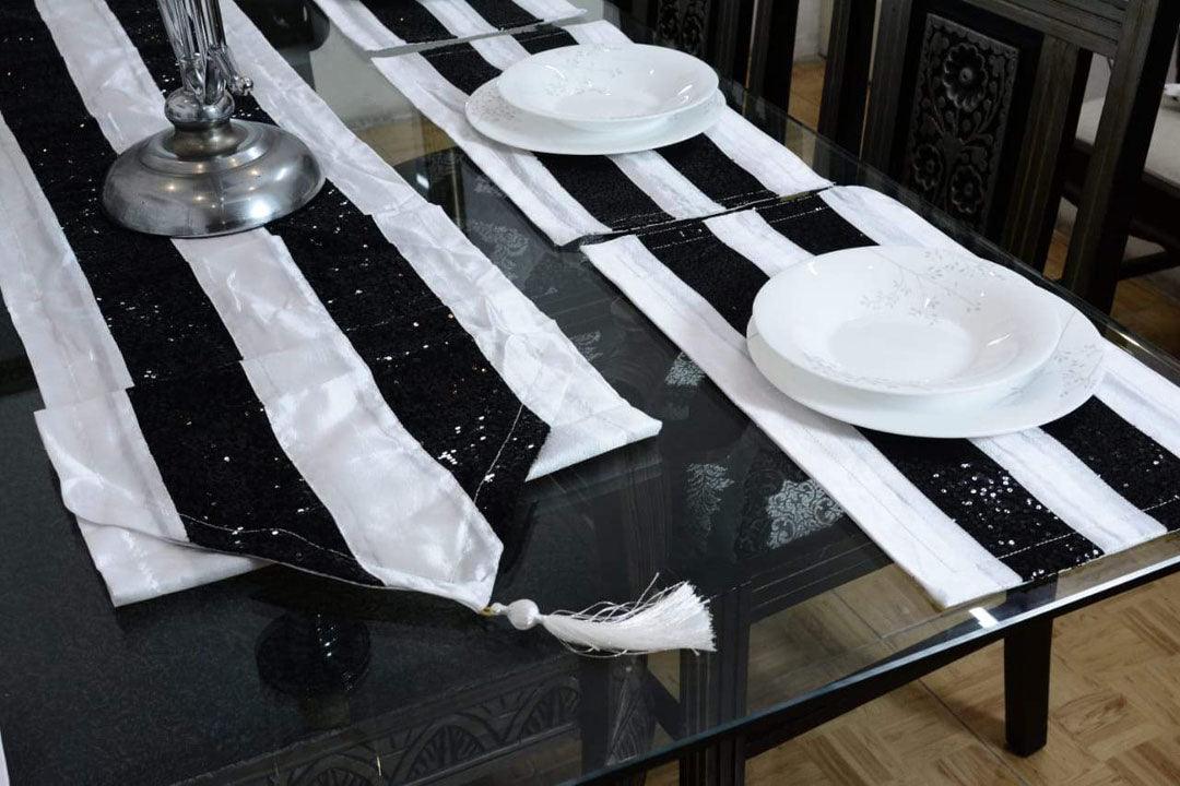 7 pcs Table Runner Set With Place Mats - 92Bedding