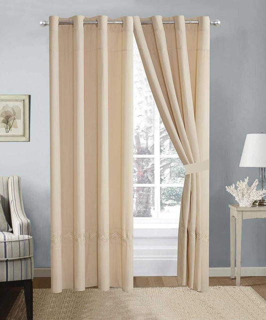 Elegant Embroidered Curtain 03 - 92Bedding