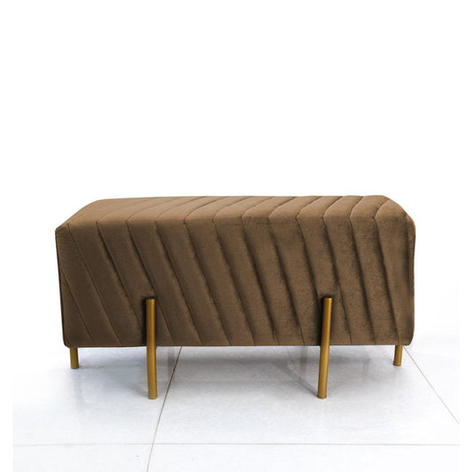 2 Seater Luxury Velvet Steel Stool-929 - 92Bedding