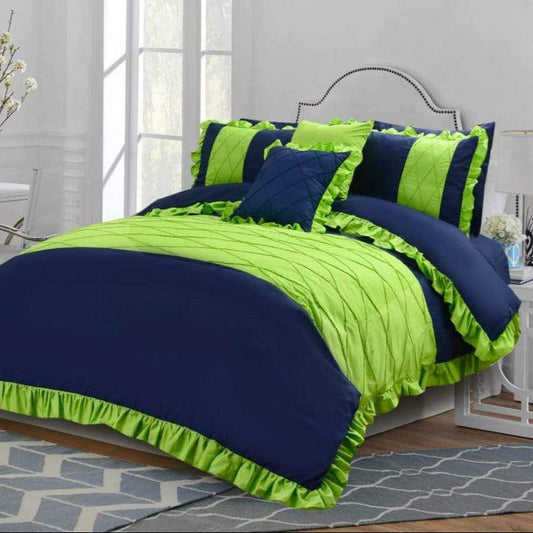 8 Pcs Frilly Pleated Duvet set - 92Bedding