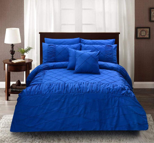 8 PC's Ruffled & pleats Luxury Duvet Set - 92Bedding