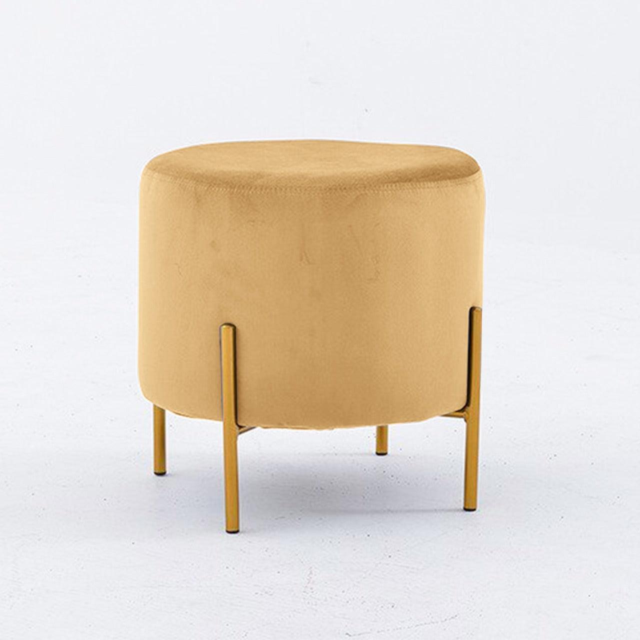 Wooden stool Round shape With Steel Stand - 161 - 92Bedding