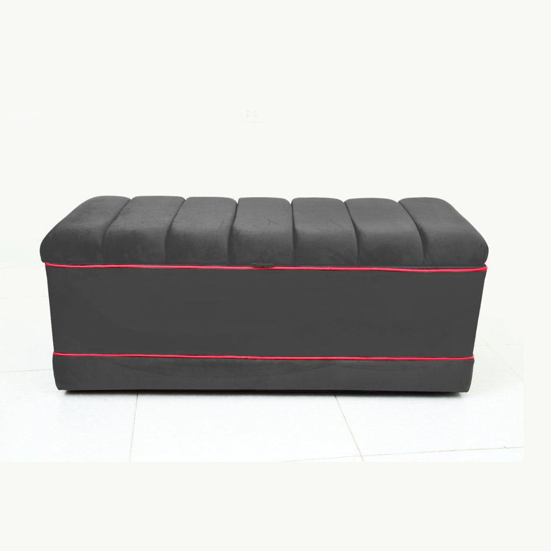 Luxury 3 Seater Velvet Ottoman Storage Box -967 - 92Bedding