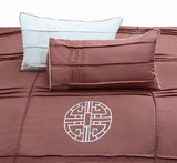 9 Pc's Pleated Embroidered & Corded Duvet Katha - 92Bedding