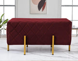 2 Seater Luxury Pleats Stool With Steel Stand -1159 - 92Bedding