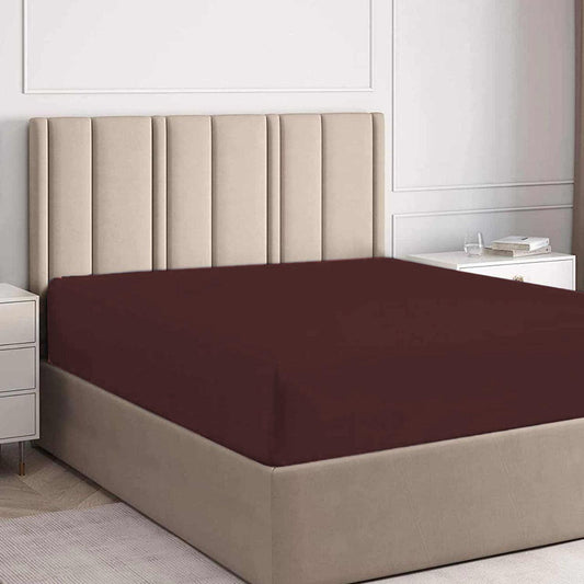 Maroon- Fitted Sheet - 92Bedding