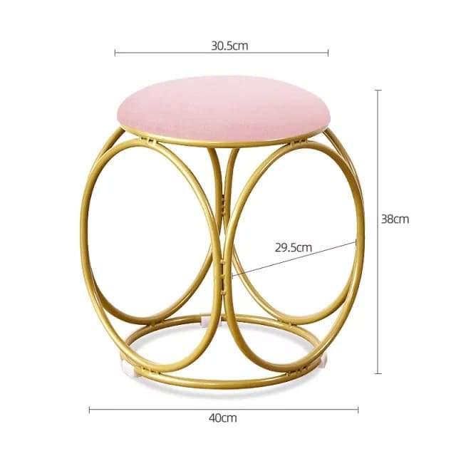 Round stool 1 Seater With Steel Stand -489 - 92Bedding