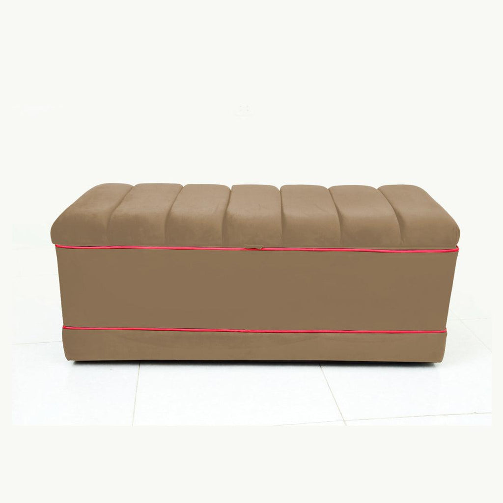 Luxury 3 Seater Velvet Ottoman Storage Box -961 - 92Bedding