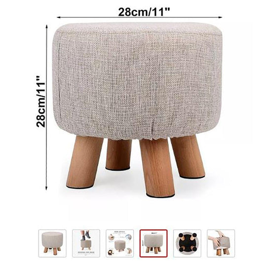 Wooden stool round shape - 142 - 92Bedding