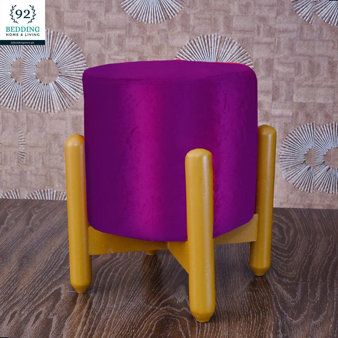 Wooden stool round shape-104 - 92Bedding