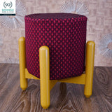 Wooden stool round shape-106 - 92Bedding