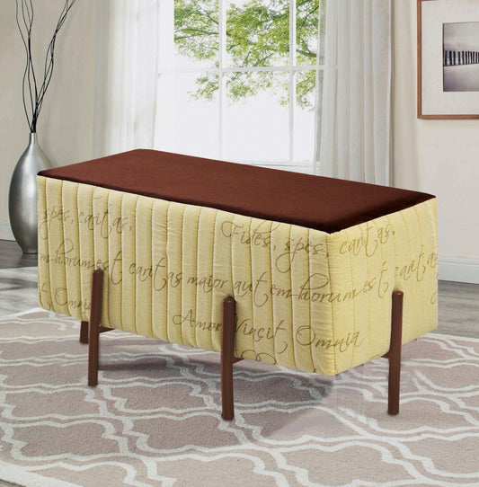 2 Seater Luxury Printed Stool With Steel Stand -1146 - 92Bedding