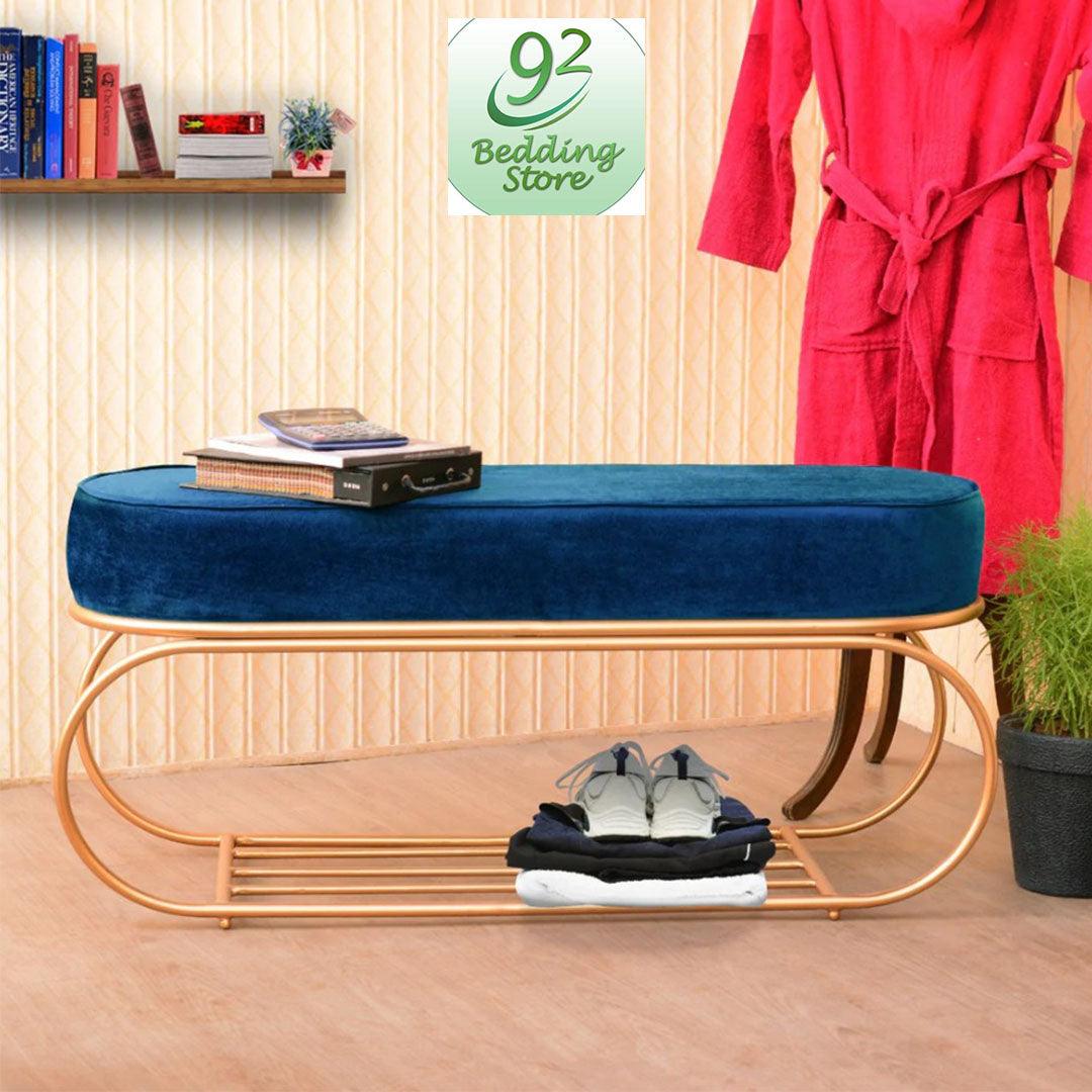 3 seater Luxury Stool With Shoe Rack - 1000 – 92Bedding