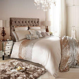 Light Peach Luxury Sequenced Bridal set with Quilt Filling & Runner - 92Bedding