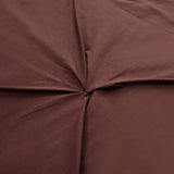 8 Pc's Luxury Embroidered Bedspread Brown With Light Filling - 92Bedding