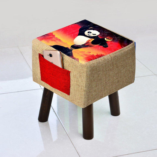 Wooden stool Printed Square shape-267 Large - 92Bedding
