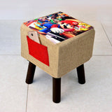 Wooden stool Printed Square shape-266 Large - 92Bedding