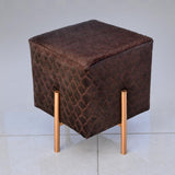Wooden stool With Steel Stand -293 - 92Bedding