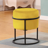 Luxury Wooden Round stool With Steel Stand -339 - 92Bedding