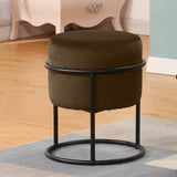 Luxury Wooden Round stool With Steel Stand -341 - 92Bedding