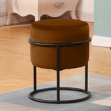 Luxury Wooden Round stool With Steel Stand -343 - 92Bedding