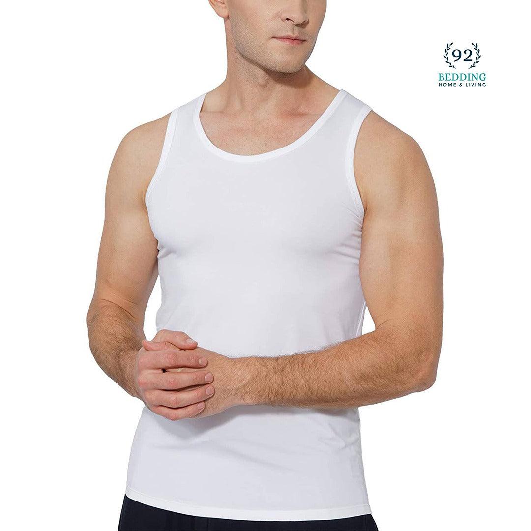 Pack Of 12 Cotton Vests White - 92Bedding