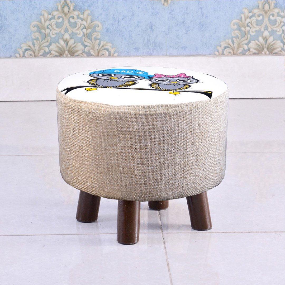Wooden stool round shape Printed-392 - 92Bedding