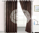 2 Pc's Luxury Velvet Embroidered Curtains With 2 Belts 25 - 92Bedding