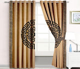 2 Pc's Luxury Velvet Embroidered Curtains With 2 Belts 24 - 92Bedding