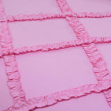 8 Pc's Ruffled Cross Pleated Duvet Set Pink - 92Bedding