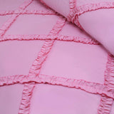 8 Pc's Ruffled Cross Pleated Duvet Set Pink - 92Bedding