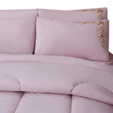 Luxury 6 Pcs Marina Embroidered Comforter Set Pink - 92Bedding