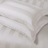 6 Pcs Luxury Skin Satin Stripe Duvet Set - 92Bedding