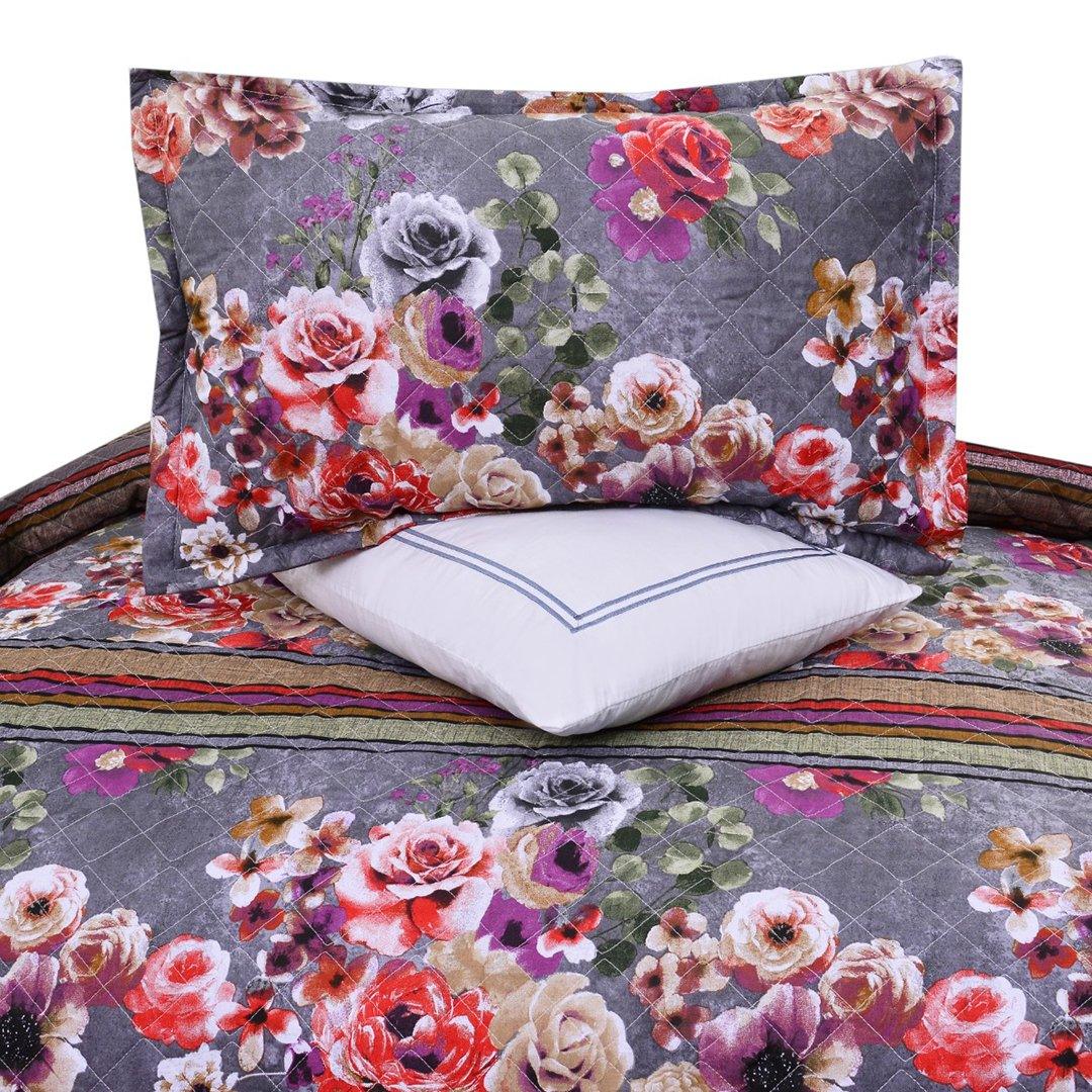 5 Pcs Quilted Printed Bedspread set NB-13 - 92Bedding