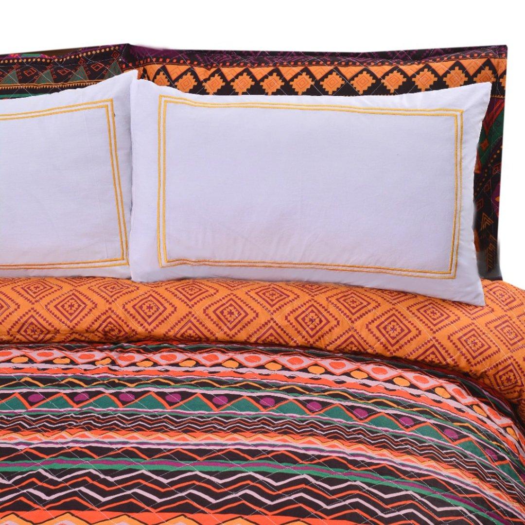 5 Pcs Quilted Printed Bedspread set NB-14 - 92Bedding