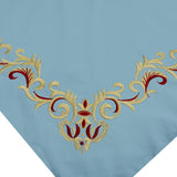 Mariana Centered Embroidered Motif Duvet Cover Set Sky Blue & Grey - 92Bedding