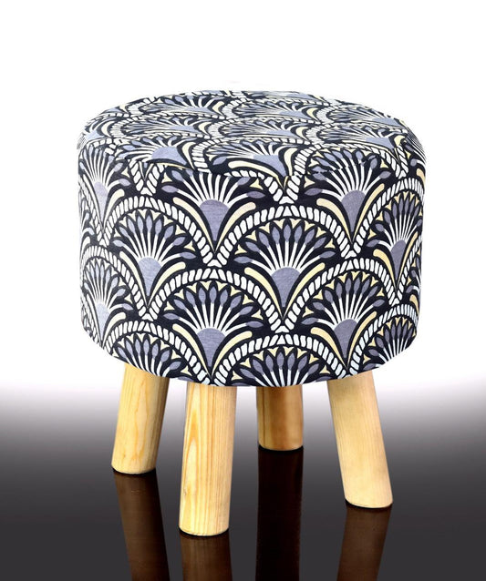 Wooden Round stool Printed -987 - 92Bedding