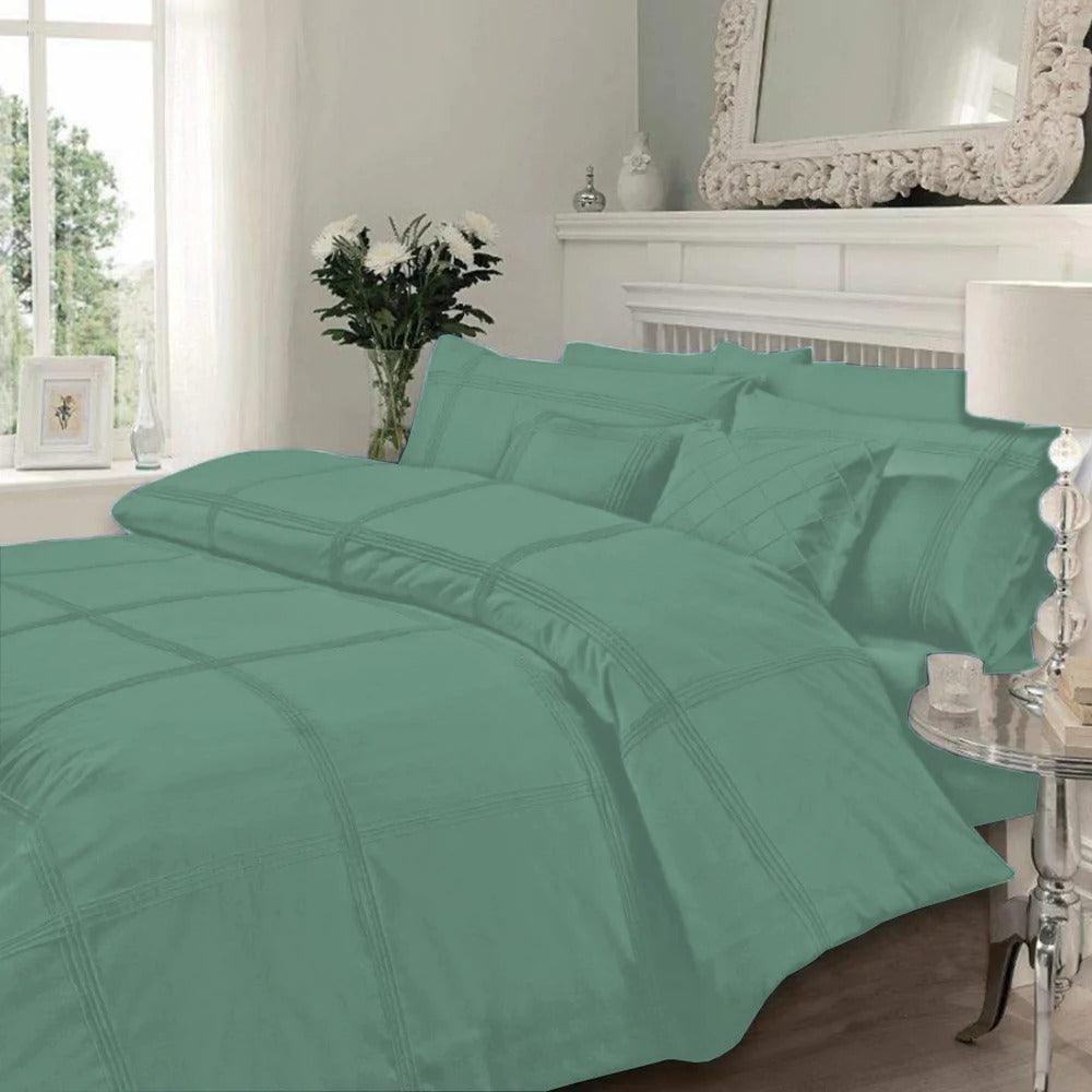 Luxury Sateen Pleated Duvet Set Terra Cotta - 92Bedding