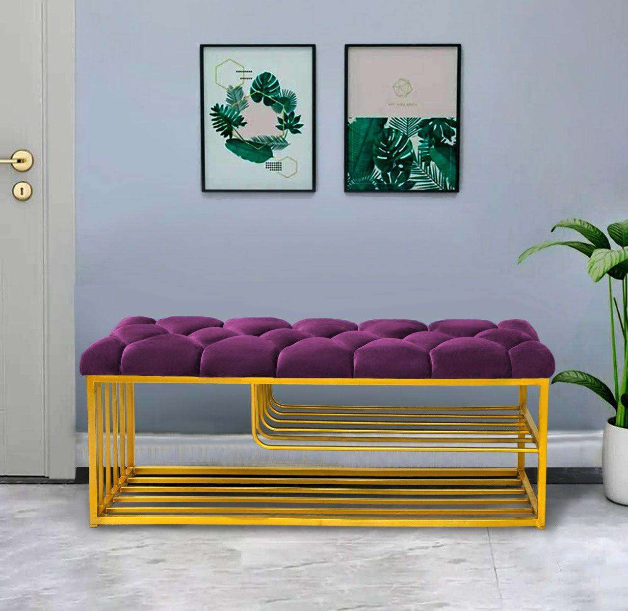 Luxury 3 Seater Stool With Shoe Rack -1041 - 92Bedding
