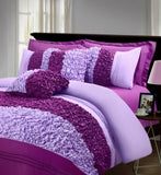 8 Pcs Embellished Comforter Set Purple & violet - 92Bedding
