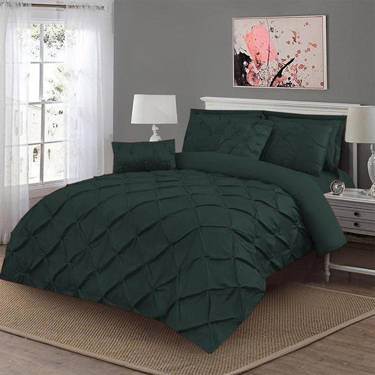 Luxury 8 pc's Sateen Pintuck Duvet set Terra Cotta 04 - 92Bedding