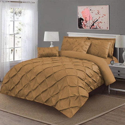 Luxury 8 pc's Sateen Pintuck Duvet set Terra Cotta 10 - 92Bedding