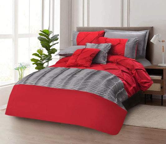 8 pcs Twisted Pleated Duvet Set 01 - 92Bedding