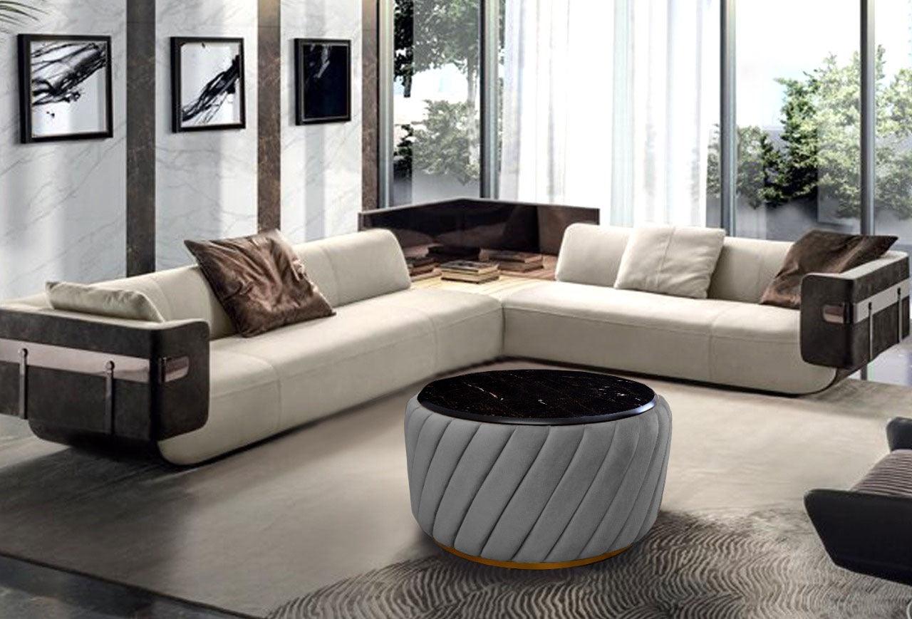 Luxury Round Center Table With Marble Sheet -1050 - 92Bedding