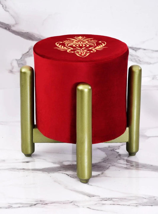 Drone Shape Wooden Stool With Steel Frame -1085 - 92Bedding