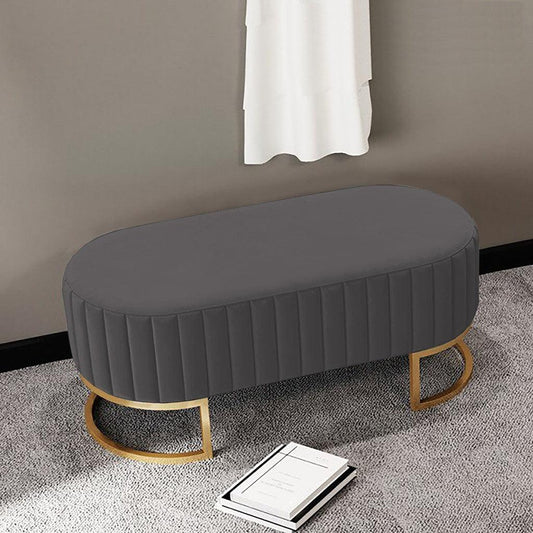 2 Seater Luxury Wooden Stool With Steel Stand 708 - 92Bedding
